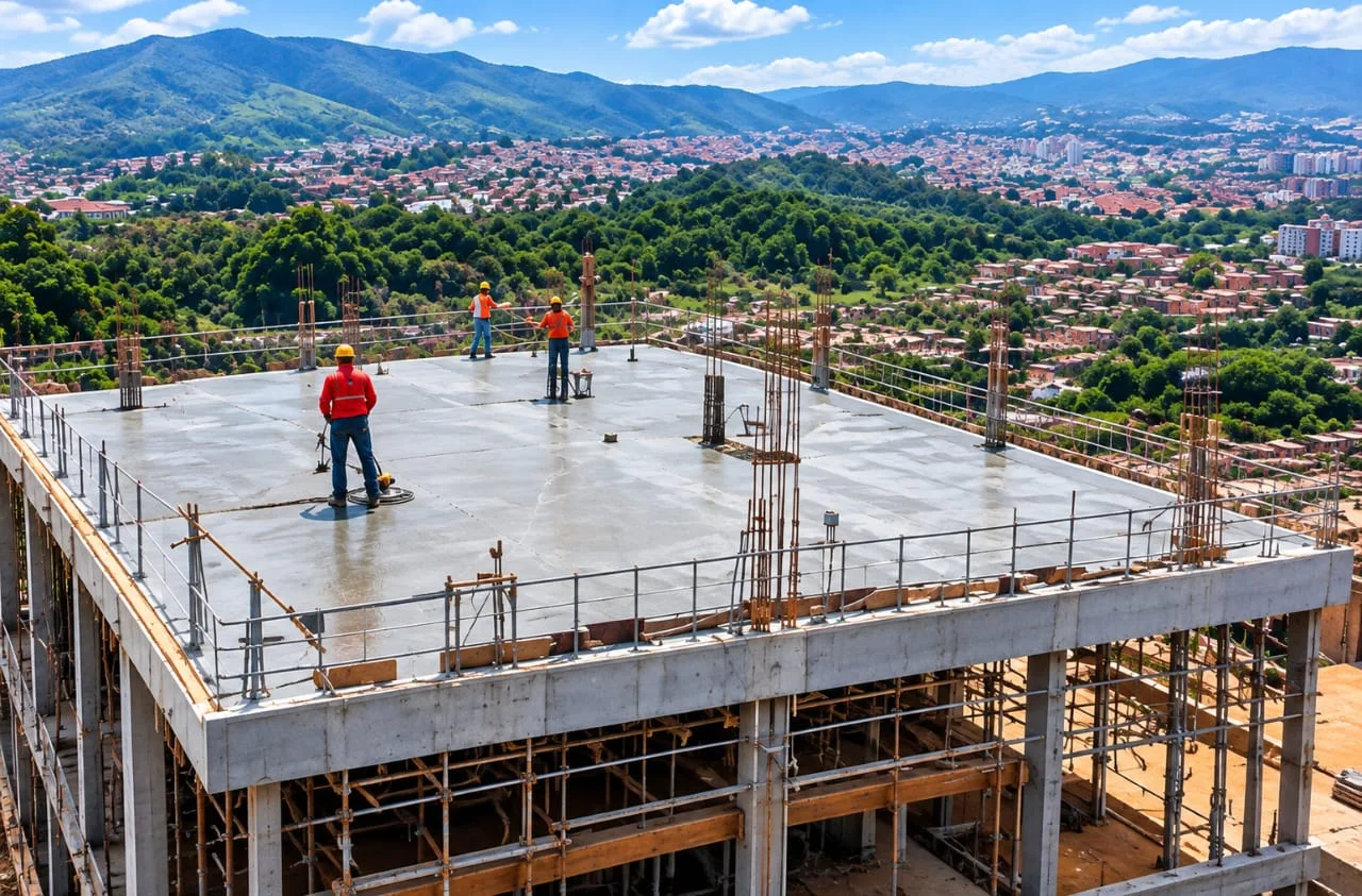 Estructura de concreto en una obra civil